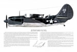 "SB2C Helldiver Pilot Harold Buell"-Ernie Boyette-World War II Aviation Art